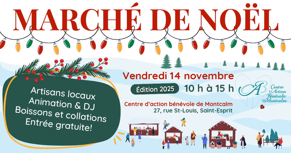 Centre d’action bénévole de Montcalm - Marché de Noël 2025